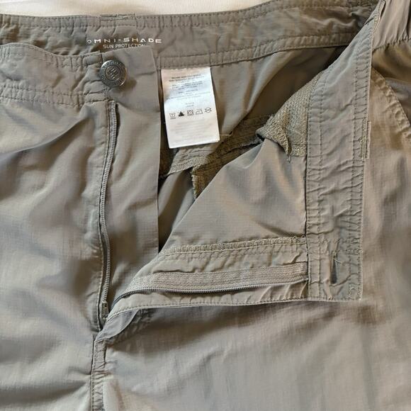 Columbia Convertible Pants Mens 40 x 30 Khaki Cargo Omni Shade Nylon Outdoor - Picture 8 of 16